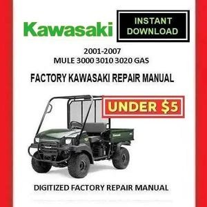 KAWASAKI MULE 3010 GAS 4X4 2001-2007 Factory Service Repair Manual pdf Download