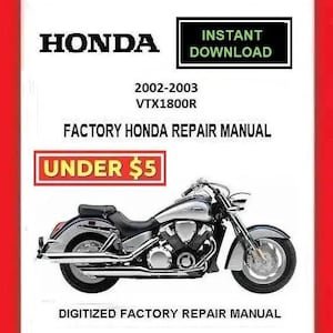 HONDA VTX1800R 2002-2003 Factory Service Repair Manual pdf Download