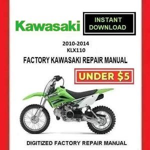 2010-2014 KAWASAKI KLX110 / L Factory Service Repair Manual pdf Download