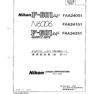 il_300x300.7741346714_7xaz Nikon F601 Part List - Service Manual - Workshop Manual - PDF Download