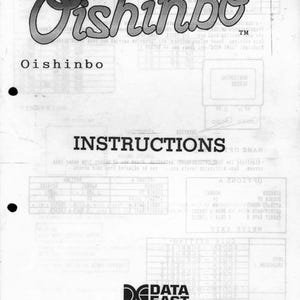 DATA EAST - OISHINBO - Operation manual - Service Manual - Parts Manual - Owner manual -  Pdf Download