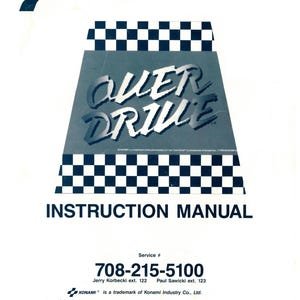 KONAMI - OVER DRIVE - Operation manual - Service Manual - Parts Manual - Owner manual -  Pdf Download