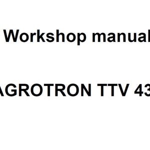 Deutz Fahr Agrotron TTV 430 Tractor Workshop Service Manual PDF Digital Download
