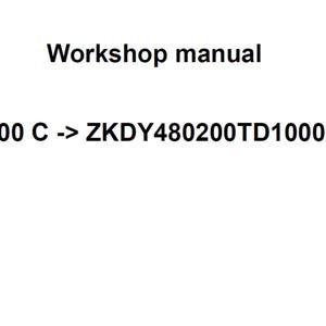 Deutz Fahr 5100 C ZKDY480200TD10001 Tractor Workshop Service Manual PDF Digital Download