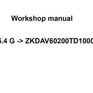 Deutz Fahr 5105.4 G ZKDAV60200TD10001 Tractor Workshop Service Manual PDF Digital Download