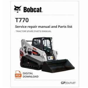 Bobcat T770 Parts and Service Catalog: Tractor Spare Parts Manual (PDF Download)