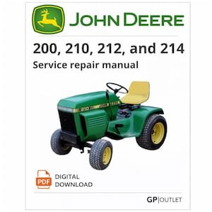John Deere 200 210 212 214 Tractor Service Repair Manual (PDF Download)