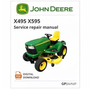 John Deere X495 X595 Tractor Service Repair Manual (PDF Download