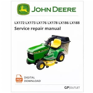 John Deere LX172 LX173 LX176 LX178 LX186 LX188 Tractor Service Repair Manual PDF Download