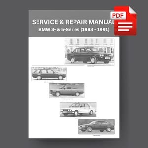 BMW 3 5 Series E30 E28 E34 Service Repair Manual (1983-1991) (PDF)