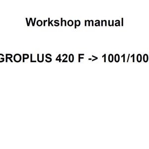 Deutz Fahr Agroplus 420 F 1001 To 10001 Tier 3 Tractor Workshop Service Manual PDF Digital Download
