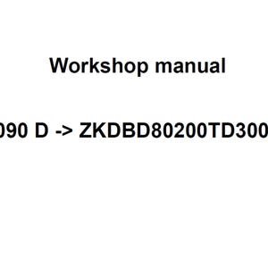 Deutz Fahr 5090 D ZKDBD80200TD30001 Tractor Workshop Service Manual PDF Digital Download
