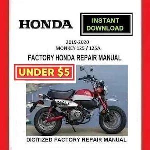HONDA MONKEY 125/A 2019-2020 Factory Service Repair Manual pdf Download