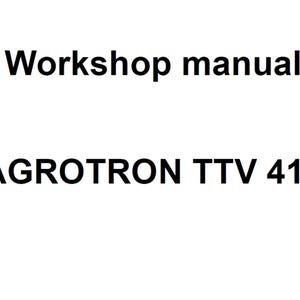 Deutz Fahr Agrotron TTV 410 Tractor Workshop Service Manual PDF Digital Download