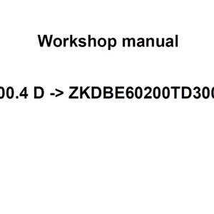 Deutz Fahr 5100.4 D ZKDBE60200TD30001 Tractor Workshop Service Manual PDF Digital Download