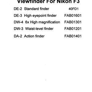 il_300x300.7783584617_rybl Nikon F3 Finder - Service Manual - Repair Manual - Workshop Manual - PDF Download