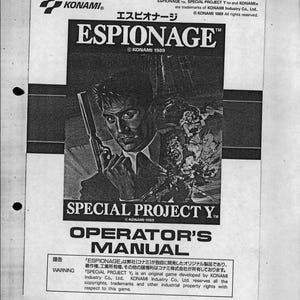 KONAMI - ESPIONAGE - SPECIAL Project - Service Manual - Parts Manual - Owner manual -  Pdf Download