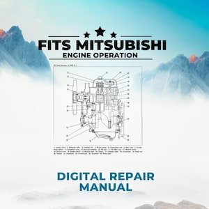 Fits Mitsubishi K2AS K2B K2C KE70 KE75 Diesel Engine Service Manual, Printable PDF, Workshop Repair Guide, Engine Maintenance Manual