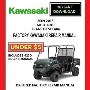 2009-2013 KAWASAKI MULE 4010 TRANS Diesel (*Gas) 4X4 Factory Service Repair Manual pdf Download