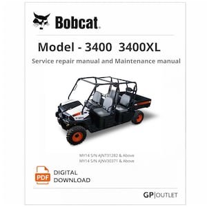 Bobcat 3400 3400XL Service Repair Manual (PDF Download)
