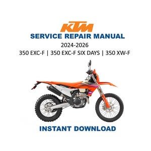 KTM 350 EXC Service Manual | 2024-2026 Repair Guide | Instant Digital Download | Pdf