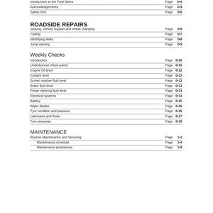 Ford Sierra Service and Repair Manual 1982 1993 - Service Manual - Parts Manual - Owner manual - Pdf Download