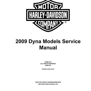 Harley-davidson-2009 Dyna  - Service Manual - Parts Manual - Owner manual - Pdf Download