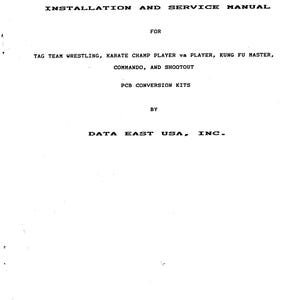 DATA EAST - Conversion Kits- Service Manual - Parts Manual - Owner manual -  Pdf Download