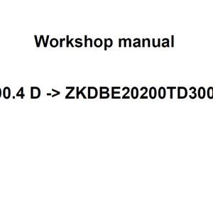 Deutz Fahr 5090.4 D ZKDBE20200TD30001 Tractor Workshop Service Manual PDF Digital Download