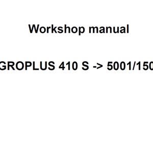 Deutz Fahr Agroplus 410 S 5001 To 15001 Tier 3 Tractor Workshop Service Manual PDF Digital Download