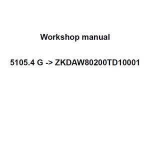 Deutz Fahr 5105.4 G ZKDAW80200TD10001 Tractor Workshop Service Manual PDF Digital Download