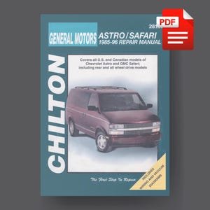 Chevrolet Chilton's 1985-1996 Chevy Astro GMC Safari Van Service Maintenance Repair Manual PDF