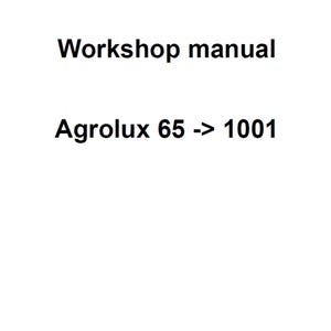 Deutz Fahr Agrolux 65 1001 Tier 3 Tractor Workshop Service Manual PDF Digital Download
