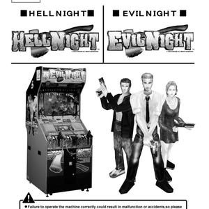 KONAMI - EVIL NIGHT - Hell Night - Service Manual - Parts Manual - Owner manual -  Pdf Download