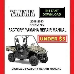 2012 YAMAHA RHINO 700 Fi Factory Service Repair Manual pdf Download