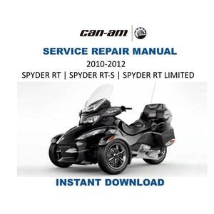 Can Am Spyder RT RTS Service Manual | 2010-2012 Canam Roadster Repair Guide | Instant Digital Download | PDF
