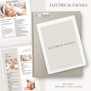 Electrical Facials Training Manual: Editable Canva Template (Digital Download)