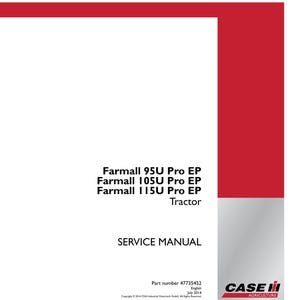 Case IH Farmall 115U Pro EP - Service Manual  - Service Manual - Parts Manual - Owner manual -  Pdf Download