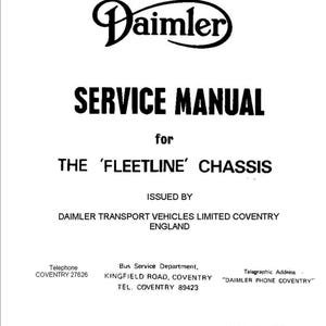 DAIMLER FLEETLINE -  Service Manual - Parts Manual - Owner manual - Pdf Download