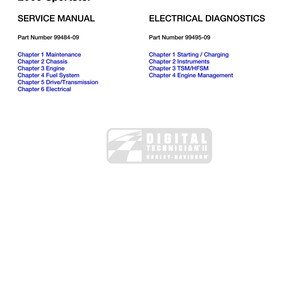 Harley Davidson Sportster Models 2009 - Service Manual - Parts Manual - Owner manual - Pdf Download