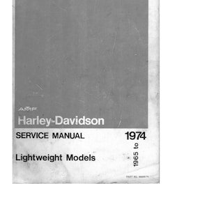 Harley Davidson SX125 1974 1975 - Service Manual - Parts Manual - Owner manual - Pdf Download