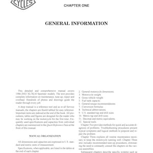 Harley Davidson-Sportster XL 86 03 TG - Service Manual - Parts Manual - Owner manual - Pdf Download