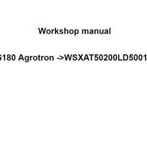 Deutz Fahr 6180 Agrotron WSXAT50200LD50010 Tractor Workshop Service Manual PDF Digital Download
