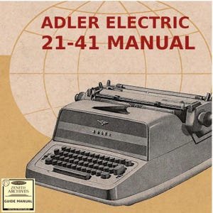 Adler Electric 21 - 41 typewriter guide | Manual PDF