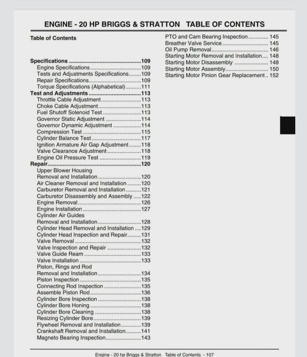 John Deere L100 L110 L120 L130 Lawn Tractors Repair Manual TM2026 PDF