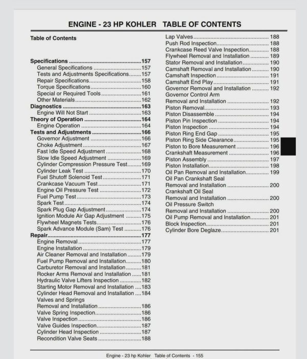 John Deere L100 L110 L120 L130 Lawn Tractors Repair Manual TM2026 PDF